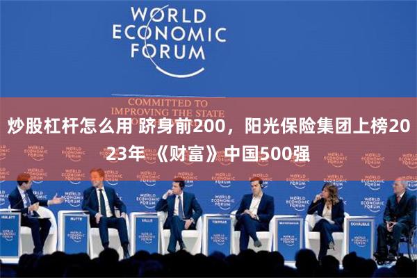 炒股杠杆怎么用 跻身前200，阳光保险集团上榜2023年 《财富》中国500强