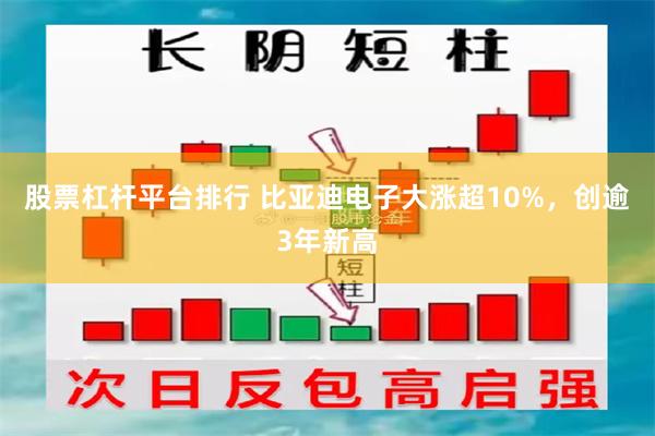 股票杠杆平台排行 比亚迪电子大涨超10%，创逾3年新高