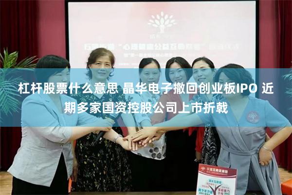 杠杆股票什么意思 晶华电子撤回创业板IPO 近期多家国资控股公司上市折戟